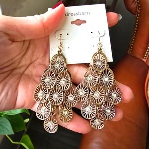 Dressbarn Gold Chandelier Earrings